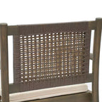 Christopher Knight Home Mara Chaises de salle à manger rustiques d'extérieur en bois d'acacia et rotin avec coussins (lot de 2)