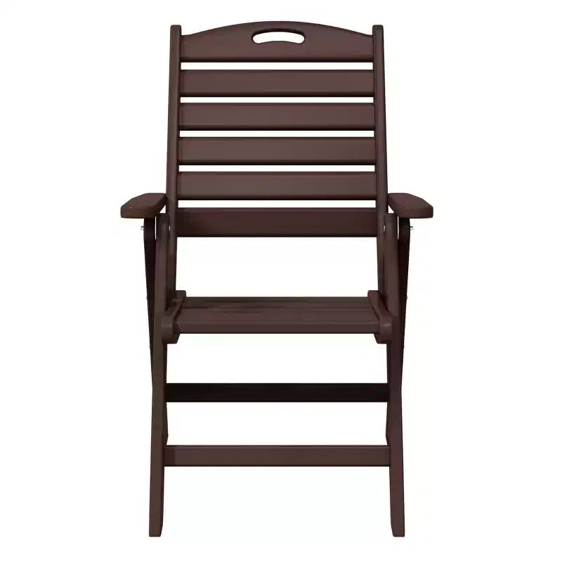 WestinTrends Azura, Set di 2 sedie pieghevoli da pranzo per esterni con schienale alto regolabile in HDPE
