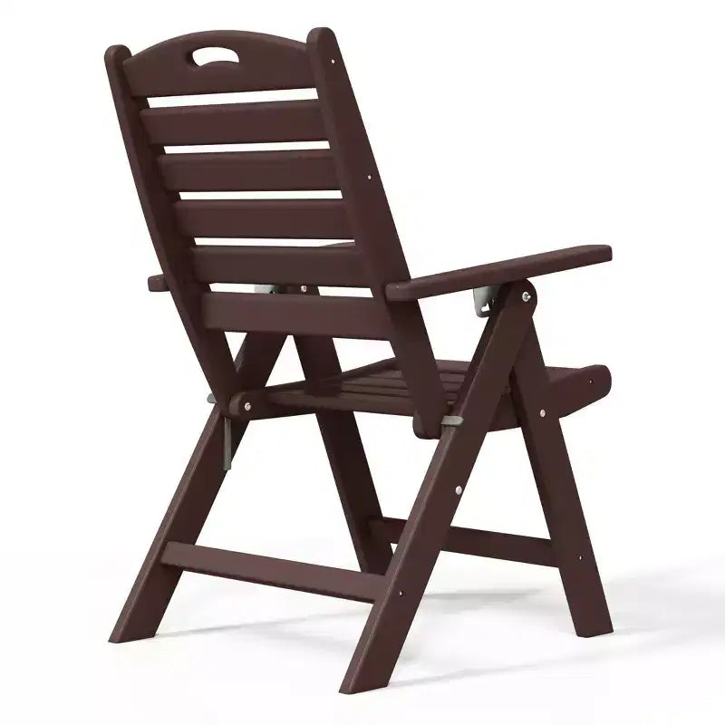 WestinTrends Azura, Set di 2 sedie pieghevoli da pranzo per esterni con schienale alto regolabile in HDPE
