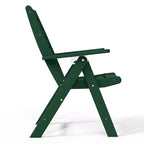 WestinTrends Azura, Set di 2 sedie pieghevoli da pranzo per esterni con schienale alto regolabile in HDPE