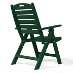 WestinTrends Azura, Set di 2 sedie pieghevoli da pranzo per esterni con schienale alto regolabile in HDPE