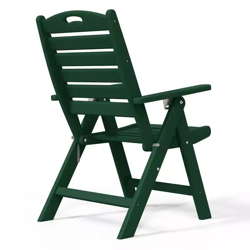 WestinTrends Azura, Set di 2 sedie pieghevoli da pranzo per esterni con schienale alto regolabile in HDPE
