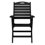 WestinTrends Azura, Set di 2 sedie pieghevoli da pranzo per esterni con schienale alto regolabile in HDPE