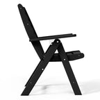 WestinTrends Azura, Set di 2 sedie pieghevoli da pranzo per esterni con schienale alto regolabile in HDPE