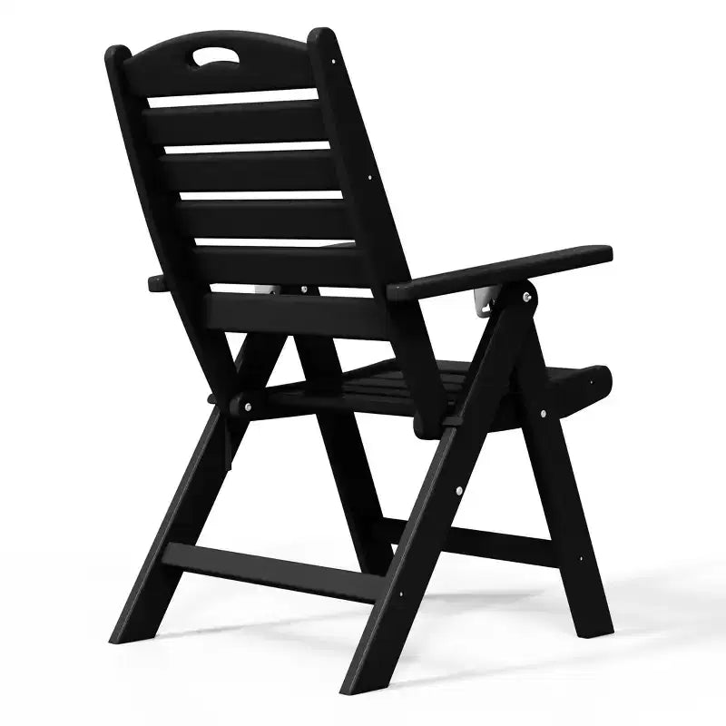 WestinTrends Azura, Set di 2 sedie pieghevoli da pranzo per esterni con schienale alto regolabile in HDPE