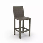 Covers&All Universal 30 in Armless Bar Stool, 18 in W, Oyster Flat Wicker