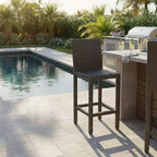 Sgabello da Bar Senza Braccioli Universale Covers&All, 30 pollici, 18 pollici L, Rattan Piatto Oyster