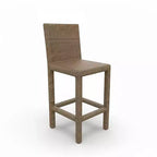Covers&All Universal 30 in Armless Bar Stool, 18 in W, Willow Flat Wicker