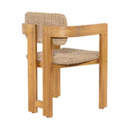 Christopher Knight Home Elowen, sedia da pranzo da esterno rustica in legno di acacia con seduta e schienale in rattan e ferro (set da 2)