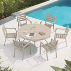 TUYOHW Set di 2 sedie da pranzo in ferro per patio, sedie in metallo per esterni per tutte le stagioni con rivestimento a E antiruggine per cortile, giardino