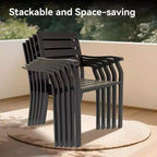 TUYOHW Set di 2 sedie da pranzo in ferro per patio, sedie in metallo per esterni per tutte le stagioni con rivestimento a E antiruggine per cortile, giardino