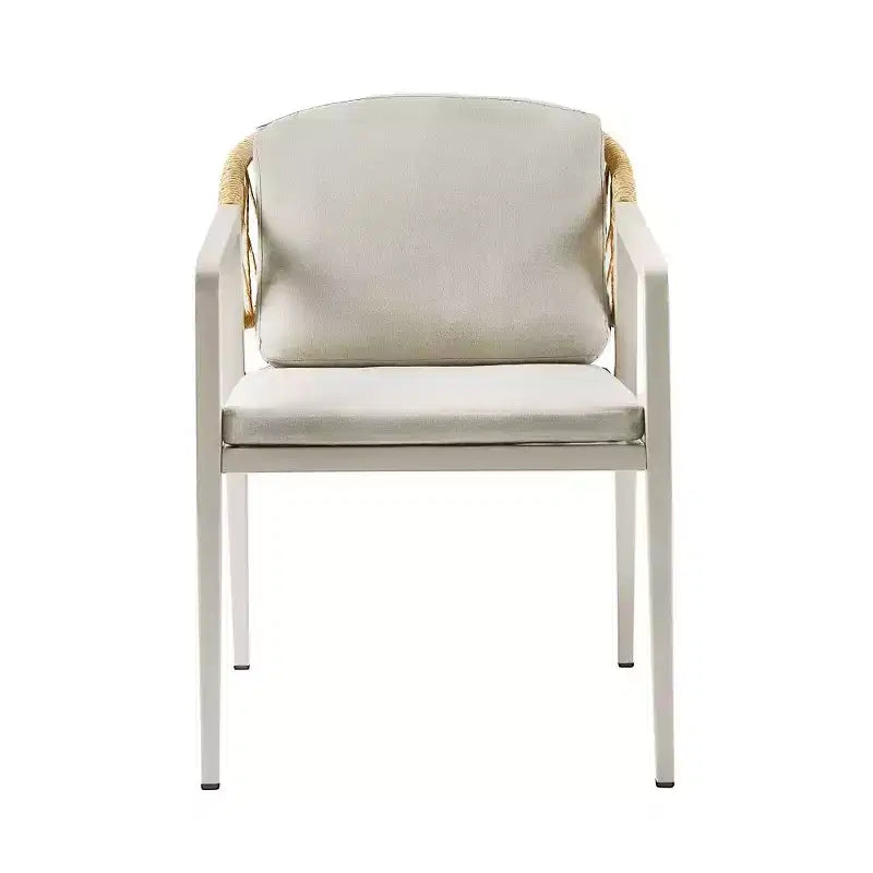 TUYOHW Set di 2 Sedie da Pranzo da Giardino in Vimini, Poltrone da Esterno in Rattan PE Intrecciato con Cuscino, Capacità 120 kg