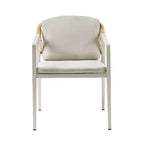 TUYOHW Set di 2 Sedie da Pranzo da Giardino in Vimini, Poltrone da Esterno in Rattan PE Intrecciato con Cuscino, Capacità 120 kg