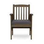 TUYOHW Lot de 2 chaises de salle à manger de patio en bois d'acacia, chaises de patio extérieures avec coussins résistants à l'eau pour cour arrière, jardin, bord de piscine