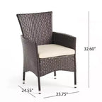 TUYOHW Sedie da pranzo da esterno set da 2, Sedie da pranzo da patio in vimini rattan con cuscini seduta resistenti all'acqua, Sedie da patio per cortile, balcone