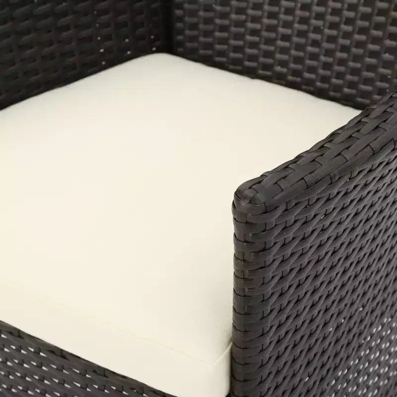 TUYOHW Sedie da pranzo da esterno set da 2, Sedie da pranzo da patio in vimini rattan con cuscini seduta resistenti all'acqua, Sedie da patio per cortile, balcone