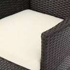 TUYOHW Sedie da pranzo da esterno set da 2, Sedie da pranzo da patio in vimini rattan con cuscini seduta resistenti all'acqua, Sedie da patio per cortile, balcone
