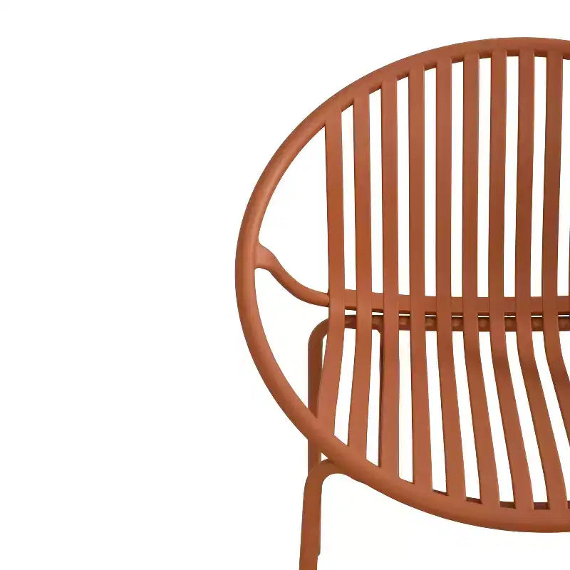 Set di 2 sedie da pranzo impilabili per esterni TUYOHW, sedie da pranzo da giardino con schienale intagliato, sedie da patio per cortile, balcone, capacità 136 kg
