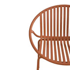 Set di 2 sedie da pranzo impilabili per esterni TUYOHW, sedie da pranzo da giardino con schienale intagliato, sedie da patio per cortile, balcone, capacità 136 kg