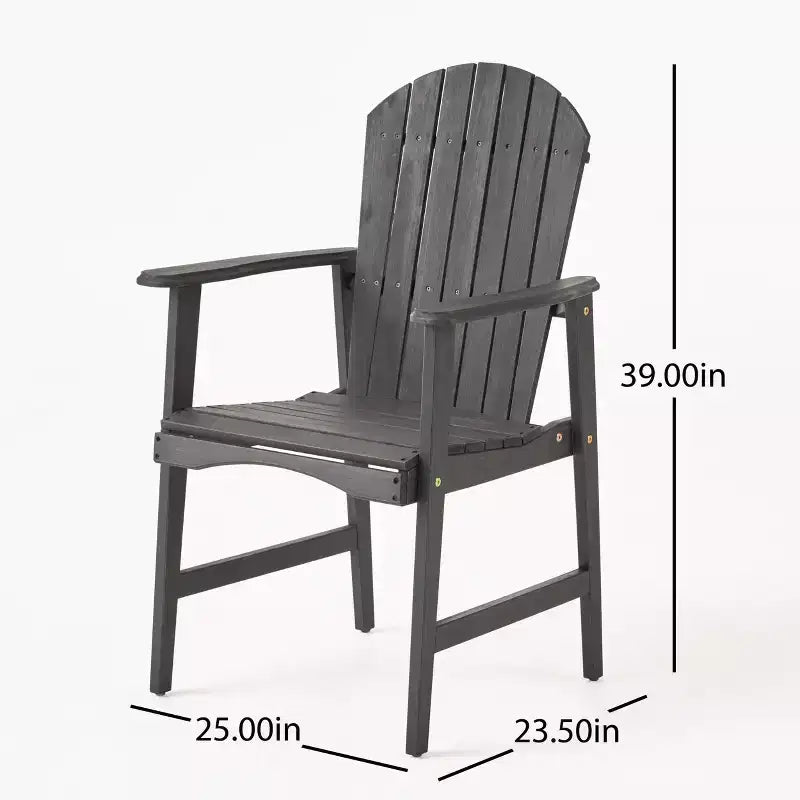 TUYOHW Sedie da Esterno per Sala da Pranzo Set da 2, Sedie da Pranzo da Giardino in Legno di Acacia con Seduta a Doghe, Sedie da Giardino Resistenti alle Intemperie per Cortile, Balcone