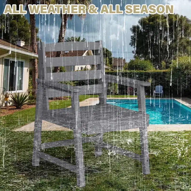 TUYOHW Sedia da Esterno, Set da 1, Sedia da Pranzo Singola Oversize per Patio, Sedia da Giardino in HDPE per Cortile e Balcone, Resistente allo Sbiadimento ed Ecologica