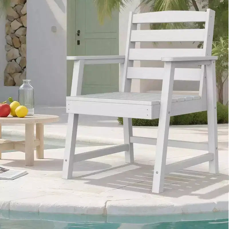 TUYOHW Sedia da Esterno, Set da 1, Sedia da Pranzo Singola Oversize per Patio, Sedia da Giardino in HDPE per Cortile e Balcone, Resistente allo Sbiadimento ed Ecologica