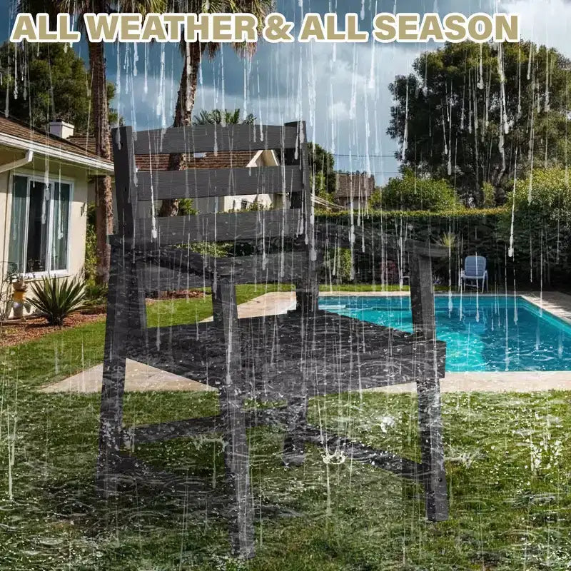 TUYOHW Sedia da Esterno, Set da 1, Sedia da Pranzo Singola Oversize per Patio, Sedia da Giardino in HDPE per Cortile e Balcone, Resistente allo Sbiadimento ed Ecologica