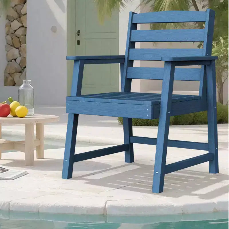 TUYOHW Sedia da Esterno, Set da 1, Sedia da Pranzo Singola Oversize per Patio, Sedia da Giardino in HDPE per Cortile e Balcone, Resistente allo Sbiadimento ed Ecologica