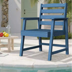 TUYOHW Sedia da Esterno, Set da 1, Sedia da Pranzo Singola Oversize per Patio, Sedia da Giardino in HDPE per Cortile e Balcone, Resistente allo Sbiadimento ed Ecologica