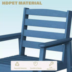TUYOHW Sedia da Esterno, Set da 1, Sedia da Pranzo Singola Oversize per Patio, Sedia da Giardino in HDPE per Cortile e Balcone, Resistente allo Sbiadimento ed Ecologica