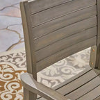 TUYOHW Sedie da Pranzo da Esterno Set da 2, Sedie da Pranzo da Patio con Struttura in Legno di Acacia e Schienale Aperto, Sedie da Pranzo da Patio per Giardino, Balcone