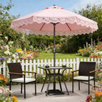 TUYOHW Set di 2 Sedie da Pranzo da Esterno in Rattan, Sedie da Patio con Cuscino Rimovibile e Braccioli in Legno di Acacia, Sedie da Patio per Giardino, Balcone