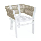 Christopher Knight Home Yuina Sedie da pranzo moderne da esterno in alluminio con cuscino (set da 2)