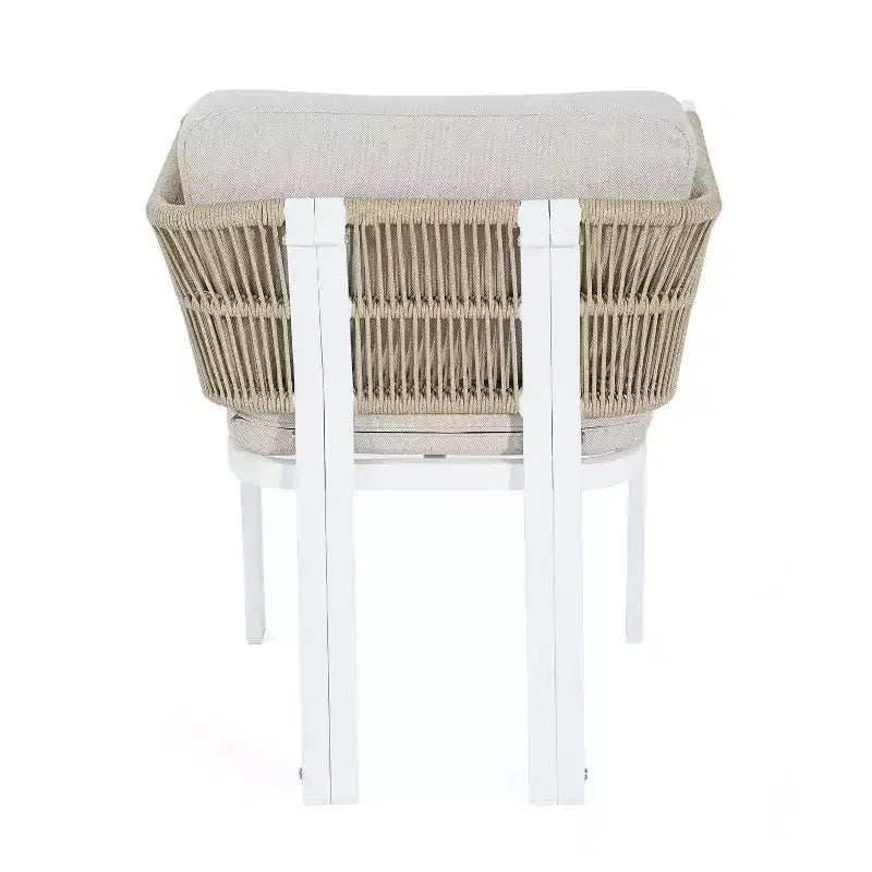 Christopher Knight Home Yuina Sedie da pranzo moderne da esterno in alluminio con cuscino (set da 2)
