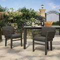 Christopher Knight Home Yuina Modern Patio Aluminium Dining Chairs with Cushion (Set of 2)