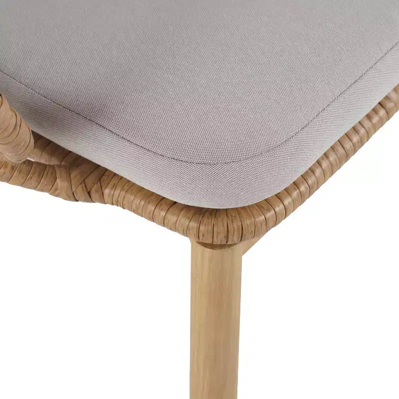 Set di 2 Poltrone Esterne in Vimini, Sedie da Pranzo da Giardino in Rattan, Poltrone Pavone Papasan con Cuscino Idrorepellente, Beige+Marrone - ModernLuxe