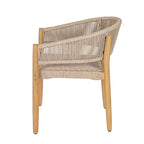 Christopher Knight Home Tao, sedie da pranzo Boho per patio in legno di acacia con intreccio in corda (set da 2)