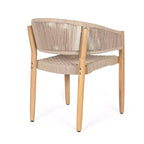 Christopher Knight Home Tao, sedie da pranzo Boho per patio in legno di acacia con intreccio in corda (set da 2)