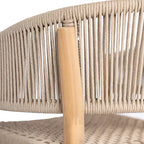 Christopher Knight Home Tao, sedie da pranzo Boho per patio in legno di acacia con intreccio in corda (set da 2)