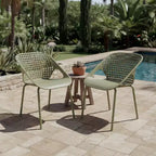 Christopher Knight Home Chaitanya Sedie moderne in ferro e plastica per patio (set da 2)