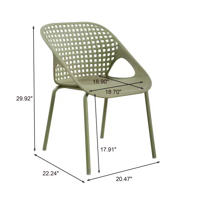 Christopher Knight Home Chaitanya Sedie moderne in ferro e plastica per patio (set da 2)