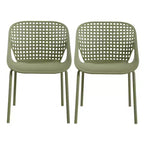 Christopher Knight Home Chaitanya Sedie moderne in ferro e plastica per patio (set da 2)