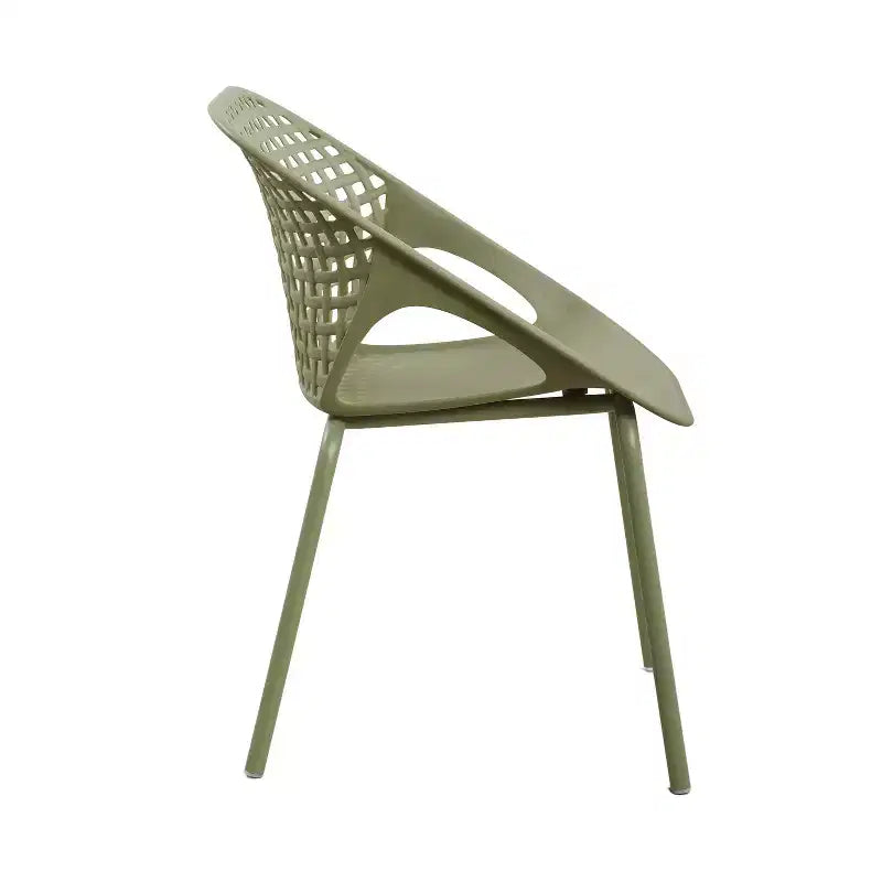Christopher Knight Home Chaitanya Sedie moderne in ferro e plastica per patio (set da 2)
