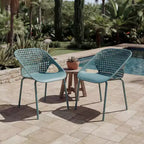 Christopher Knight Home Chaitanya Sedie moderne in ferro e plastica per patio (set da 2)