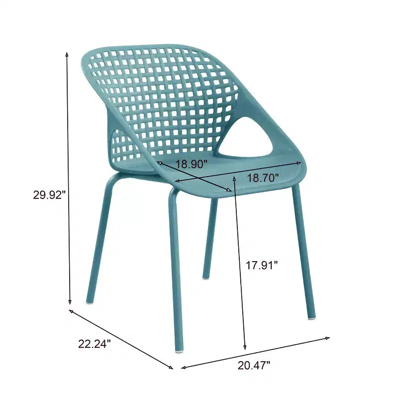 Christopher Knight Home Chaitanya Sedie moderne in ferro e plastica per patio (set da 2)