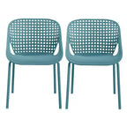 Christopher Knight Home Chaitanya Sedie moderne in ferro e plastica per patio (set da 2)