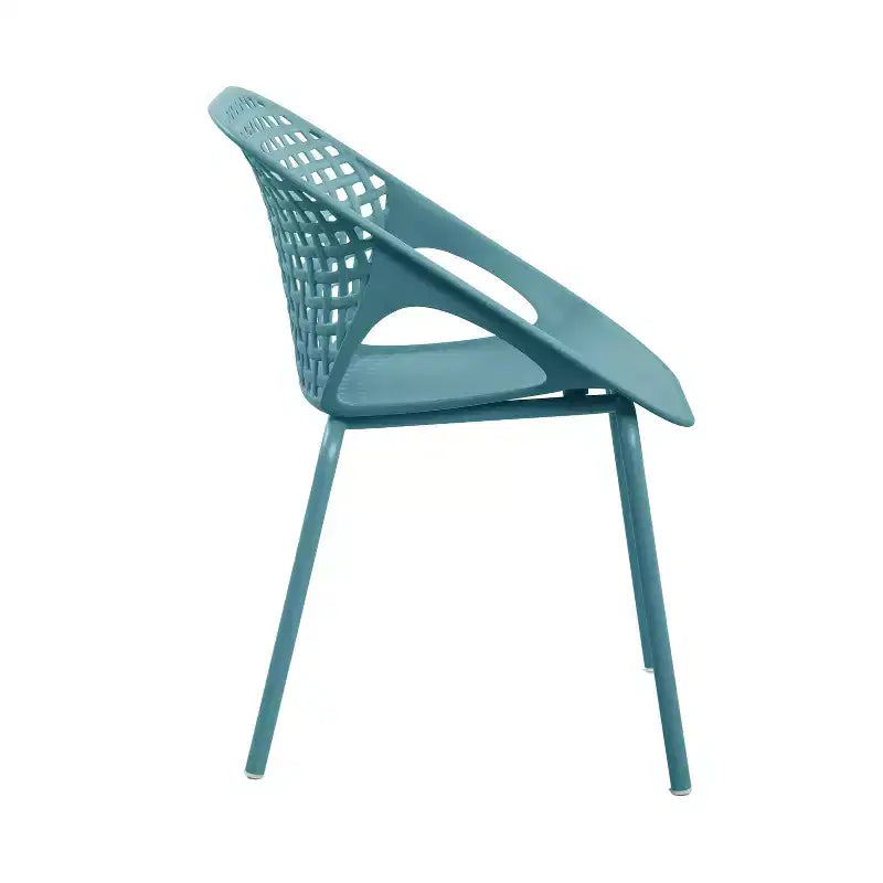 Christopher Knight Home Chaitanya Sedie moderne in ferro e plastica per patio (set da 2)