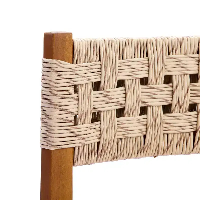 Christopher Knight Home Yolaine Chaise de salle à manger d'extérieur en acacia et rotin tressé (Lot de 2)