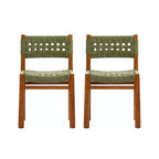 Christopher Knight Home Yolaine Chaise de salle à manger d'extérieur en acacia et rotin tressé (Lot de 2)