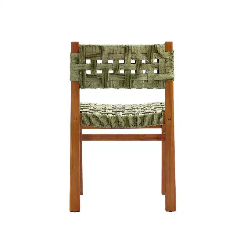 Christopher Knight Home Yolaine Chaise de salle à manger d'extérieur en acacia et rotin tressé (Lot de 2)